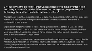 Case Study  How Supply Chain Management Problems Killed Target Canada?