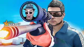 JOSUSGA QARSHI SNIPER 10 TA ODAM ORASIDAN AYG'OQCHNI TOPING! - GTA 5  RP Rockford