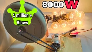 I turn 230V electric generator from ceiling fan using new method with amazing technique