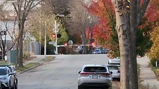 Union Pacific MOW train goes by on Union Pacific's Milwaukee subdivision|10/27/22