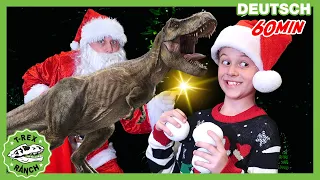 Dinosaurier-Spielzeug für Weihnachten mit dem Weihnachtsmann! | T-Rex Ranch - Dinosaurier für Kinder