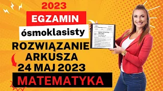 LIVE egzamin ósmoklasisty z matematyki 2023! Rozwiązanie arkusza z egzaminu ósmoklasisty!🤩 ❤️ #20