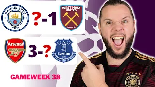 Premier League Gameweek 38 Predictions & Betting Tips!