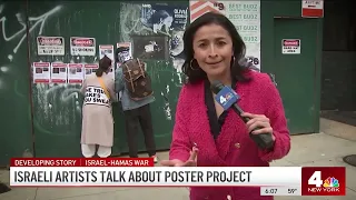 Israeli artists share purpose behind ‘kidnapped' poster project around NYC | NBC New York