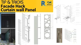 Tip & Tricks - Curtain panel hack for facade in Revit