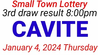 STL - CAVITE January 4, 2024 3RD DRAW RESULT