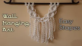 DIY: The Easiest Macramé Wall hanging you can make  | Mini Macrame Tutorial for Complete Beginners!