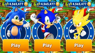 Baby Sonic vs Sonic vs Super Sonic defeat All Bosses Zazz Eggman Robotnik All Characters Unlocked