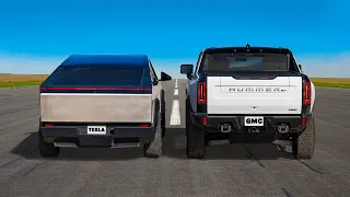 Tesla Cybertruck vs Hummer elétrico: CORRIDA DE ARRANCADA