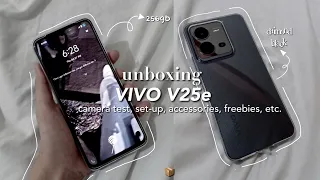 Unboxing VIVO 25e + Camera, Accessories, Set-up,Freebies📓 Aesthetic Android ✨ Budget Vlogging Phone