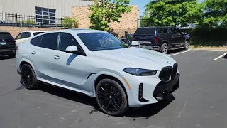 (All-New)2024 BMW X6 40i Brooklyn Grey Exterior w/Black Sensafin Interior