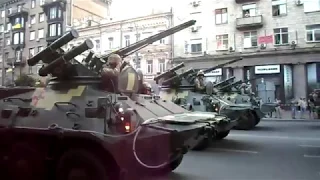 Ukraine, 2018. Military parade repetition. Uncut.