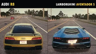 NFS HEAT AUDI R8 VS LAMBORGHINI AVENTADOR S(WHICH IS FASTEST?)