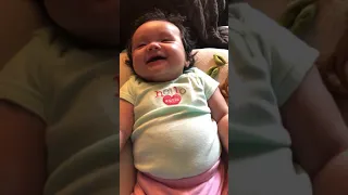Her laughter is just so contagious!! 3 Month Old Baby Audrey! #shorts