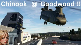 A 👀@CH47D Chinook by Miltech Simulations @ Goodwood  Burning Blue Designs In VR (Quest 3) MSFS 2020