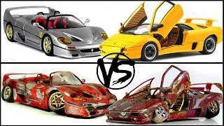 Restoration Lamborghini Diablo vs Ferrari F50 SuperCar Restore Model Cars