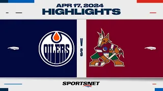 NHL Highlights | Oilers vs. Coyotes - April 17, 2024