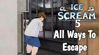 Ice Scream 5 - All Ways To Escape From Cage
