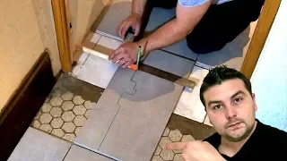 How to Draw and Cut a Door Frame on a Tile