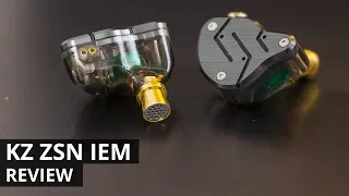 KZ ZSN Hybrid IEM - 1 BA and 1 Dynamic Driver IEM REVIEW