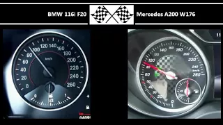 BMW 116i F20 VS. Mercedes A200 W176 - Acceleration 0-100km/h