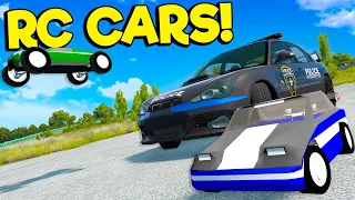 We Played Hide and Seek from the Cops in UPGRADED RC Cars in BeamNG Drive Mods!