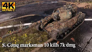 Super Conqueror video in Ultra HD 4K World of Tanks marksman 10 kills 7k dmg, 1558 exp, 3510 block.