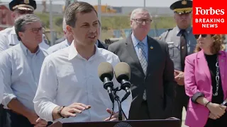 JUST IN: Transportation Sec. Pete Buttigieg Visits I-95 Highway Collapse, Details Recovery Efforts