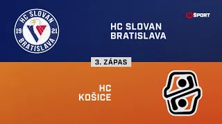 3. zápas štvrťfinále play-off Slovan Bratislava – Košice 3:5 (HIGHLIGHTY)