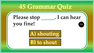 45 Test Grammar | Mixed Tenses | English Grammar Mixed Quiz | No.1 Quality English