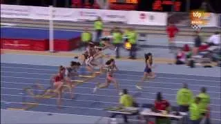 60 m vallas mujeres final campeonato de España de atletismo 2014 en pista cubierta