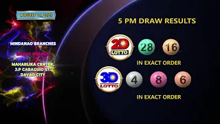 [LIVE] PCSO  5:00 PM Lotto Draw - August 19, 2023
