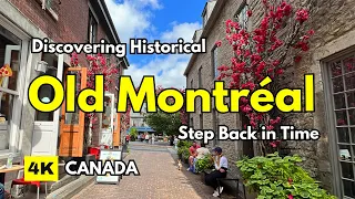 Historic Old Montreal Walking Tour [4K]: Time Travel in a Shiny Day