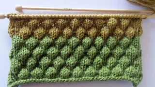 Bubble Stitch「 How To Knit 」Knit 4 below