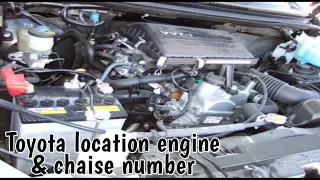 How to location engine & chassis number Toyota Rush