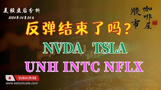 反弹结束了吗？  个股分析 UNH INTC NFLX NVDA TSLA  【视频第650期】 04/24/2024