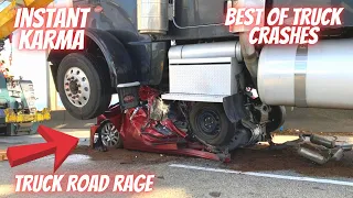 BEST OF TRUCKS #2 CRASHES, ROAD RAGE, BRAKE CHECK, DRIVING FAILS, INSTANT KARMA