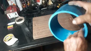 prensa de queijo com tubo PVC.