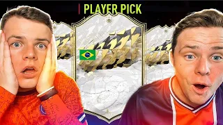 PHÉNOMÉNAL!😍🇧🇷- ON OUVRE NOTRE PACK CHOIX ICONE PRIME & ON TERMINE FUT CHAMPIONS! FIFA 22 0€ #136