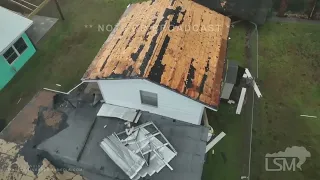 08-30-2023 Keaton Beach, FL - Hurricane Idalia Homes Damaged Via Drone in Eye