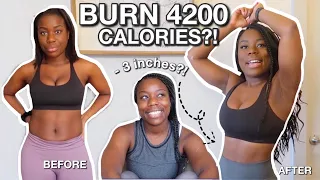 i tried the POPSUGAR 600 CALORIE workout for a WEEK | i lost 3 inches?! | *AMAZING RESULTS*