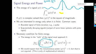 Signals and systems overview for introduction to communication principles