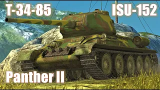 ISU-152 ● T-34-85 ● Panther II ● World of Tanks Blitz