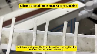 Silicone dipped Ropes Head Cutting Machine，Shoelace Tipping Machine,Dipped silicon head cut Machine