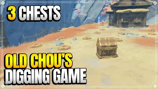 Old Chou's 3 Chests (Digging Game) | World Quests and Puzzles |【Genshin Impact】