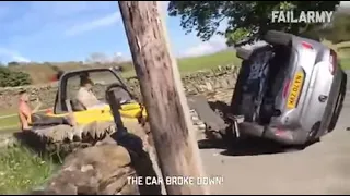 Farmer flips car that was parked on his land