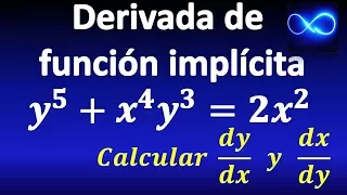 Derivative of Implicit Functions (Worked example 1)