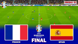 FRANCE vs SPAIN - UEFA EURO 2024 FINAL - Full Match & All Goals | eFootball PES Gameplay PC