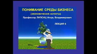 ПОНИМАНИЕ СРЕДЫ БИЗНЕСА. ЭКОНОМИЧЕСКИЕ АСПЕКТЫ. ЛЕКЦИЯ 6