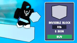 I secretly used INVISIBLE BLOCKS in Roblox Bedwars..